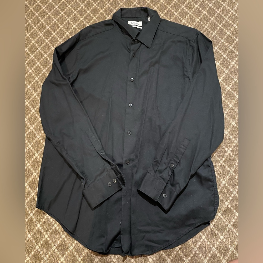 Calvin Klein Black Dress Shirt for Men